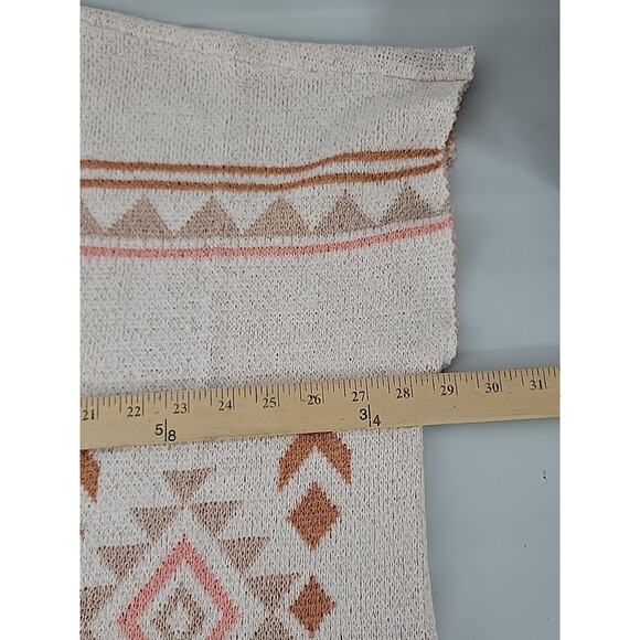 Loveriche S Or Med NEW Cardigan Tribal Aztec Coral Peach Ivory Soft Cozy - Picture 7 of 8
